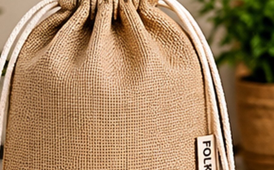 Drawstring Jute Pouch