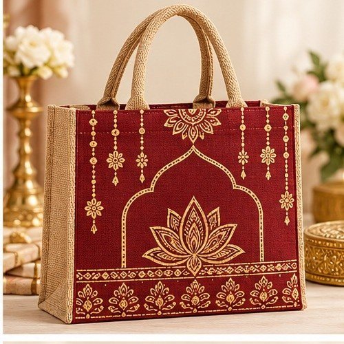 Bride Era Celebration Tote - Maroon Mandala
