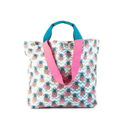 Front Pocket Contrast Tote