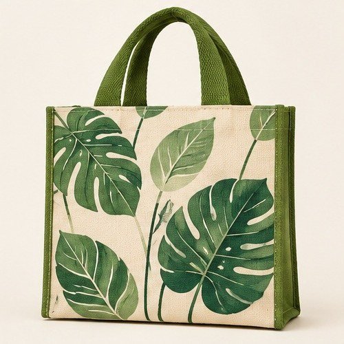 Ornament Print Mini Tote - Monstera Print