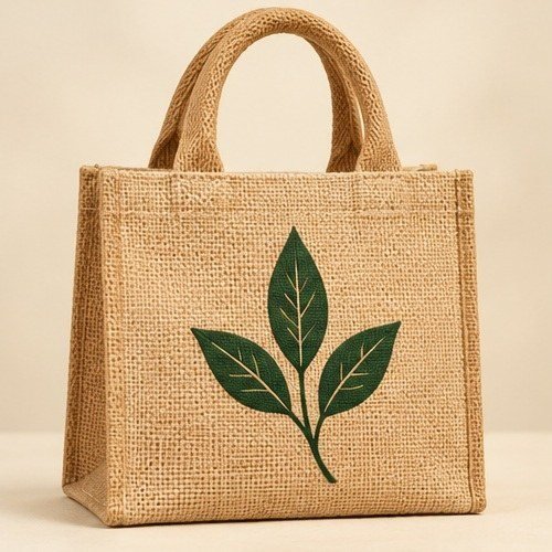 Gold Ornament Mini Tote - Natural Leaf