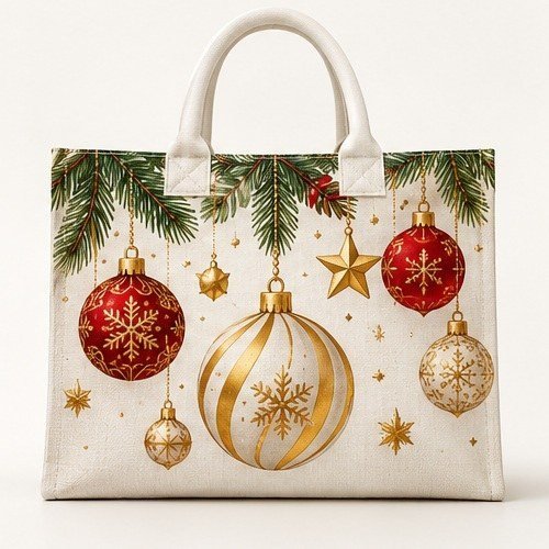 Christmas Botanical Tote - Ornament Print